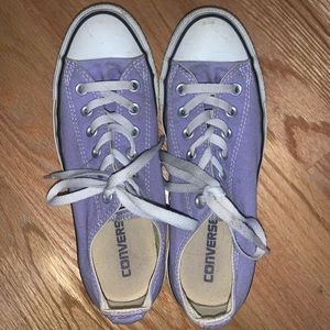 Lavender Converse Shoes size 8